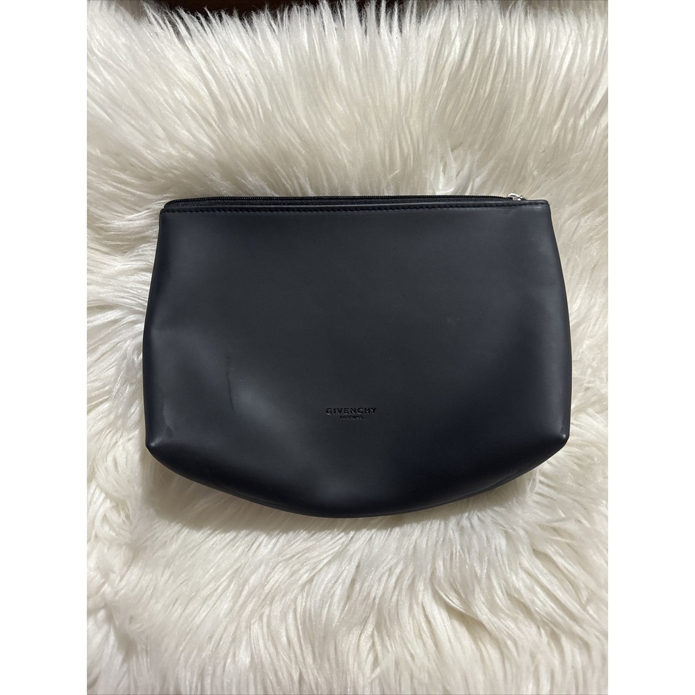 Givenchy Black Make Up Cosmetic Bag Black Zip Up